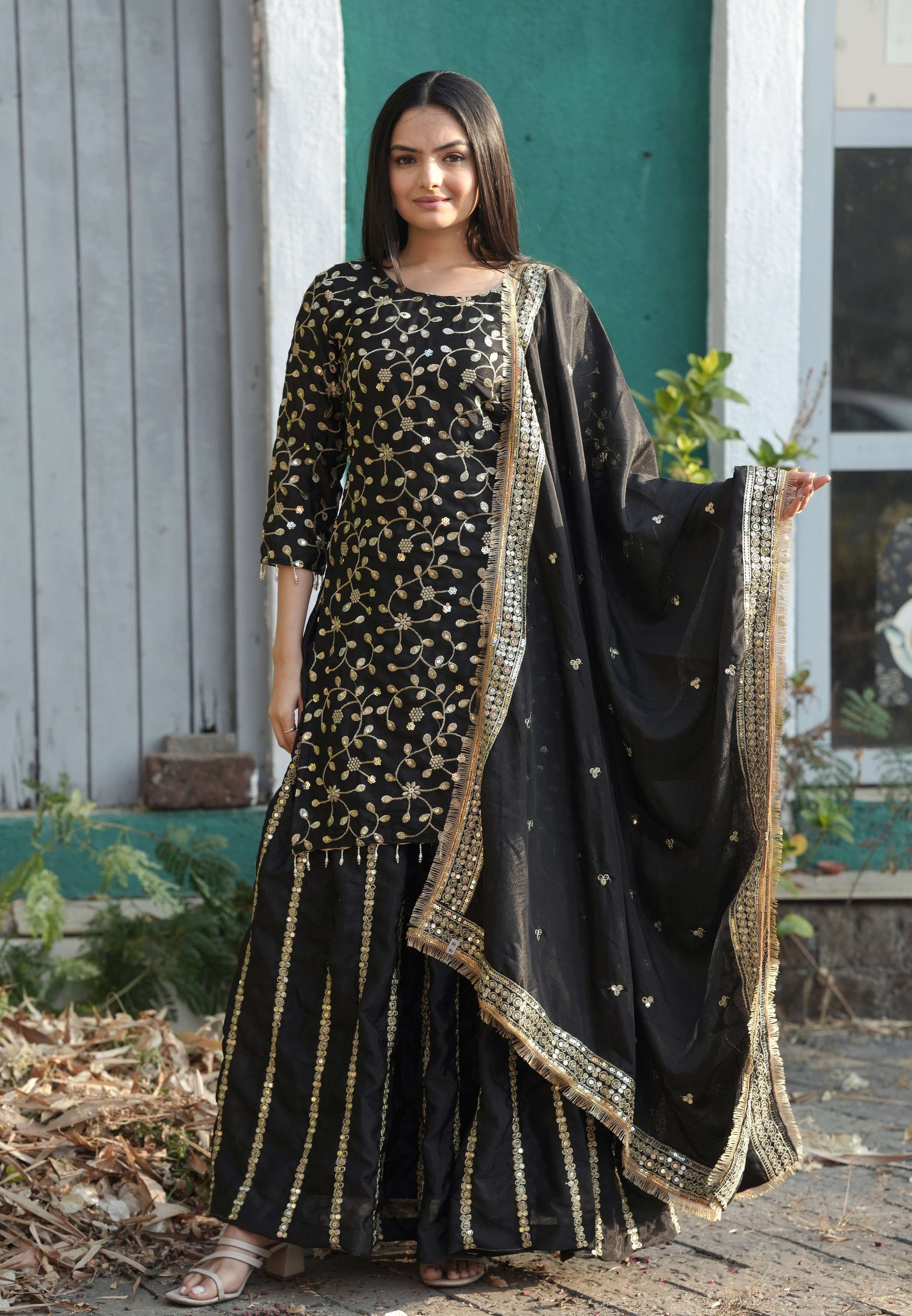 Lehenga Mart Designer Lehenga Suit for women - Black
