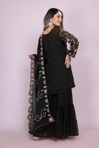 Lehenga Mart Designer Sharara Suit for women - Black - Distacart