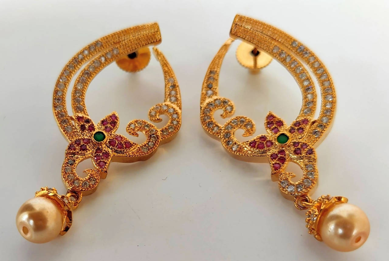 Multicolor Cz Designer Earrings - Distacart