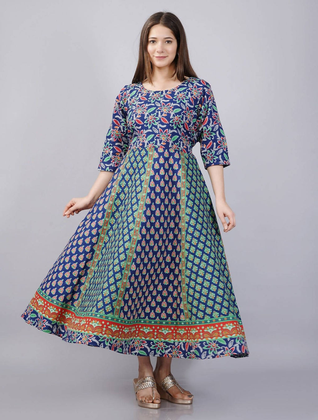 Vamika Multicolor Cotton Printed Party/Casual Wear Kurti (GAM27K)