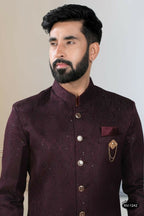 Joban Fashion Men's Wine TR Kurta with Pyjama