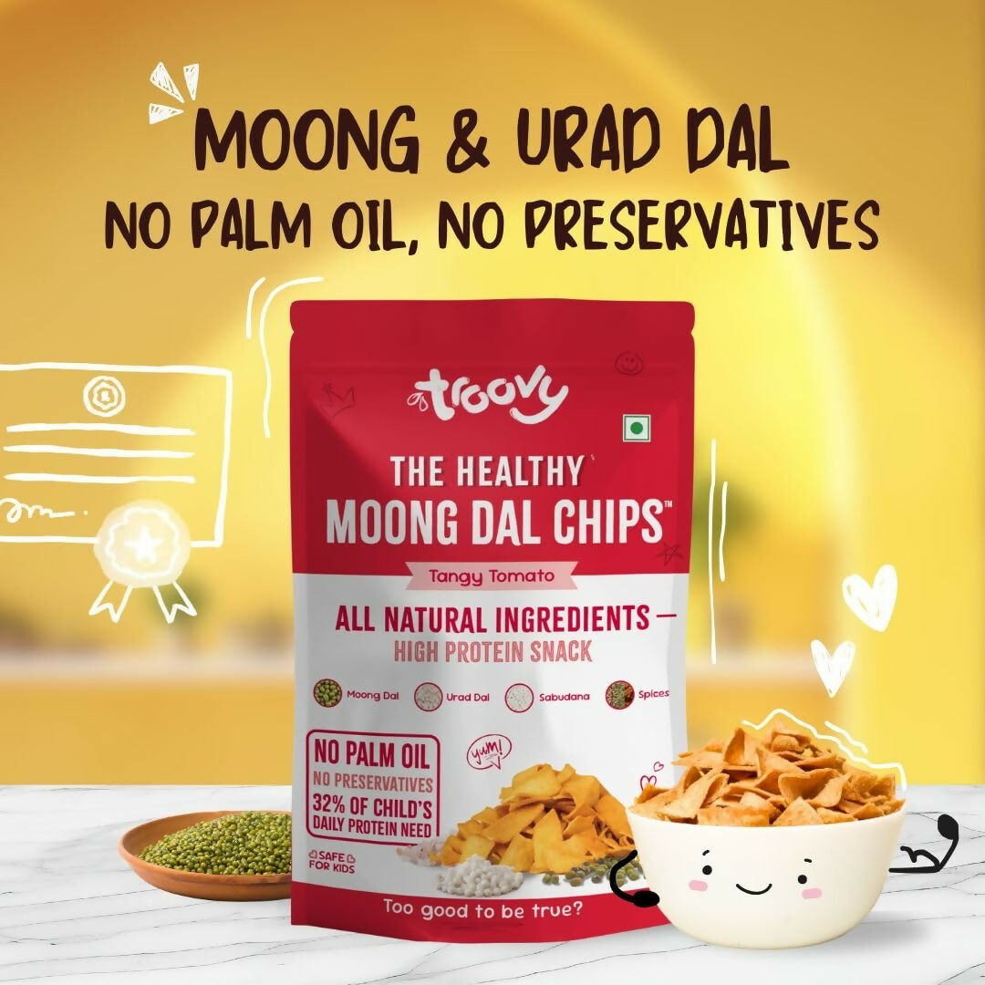 Troovy Healthy Tangy Tomato Moong Dal Chips - Distacart
