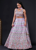 Lehenga Mart Designer Wedding Lehenga Choli For Women - Lavender