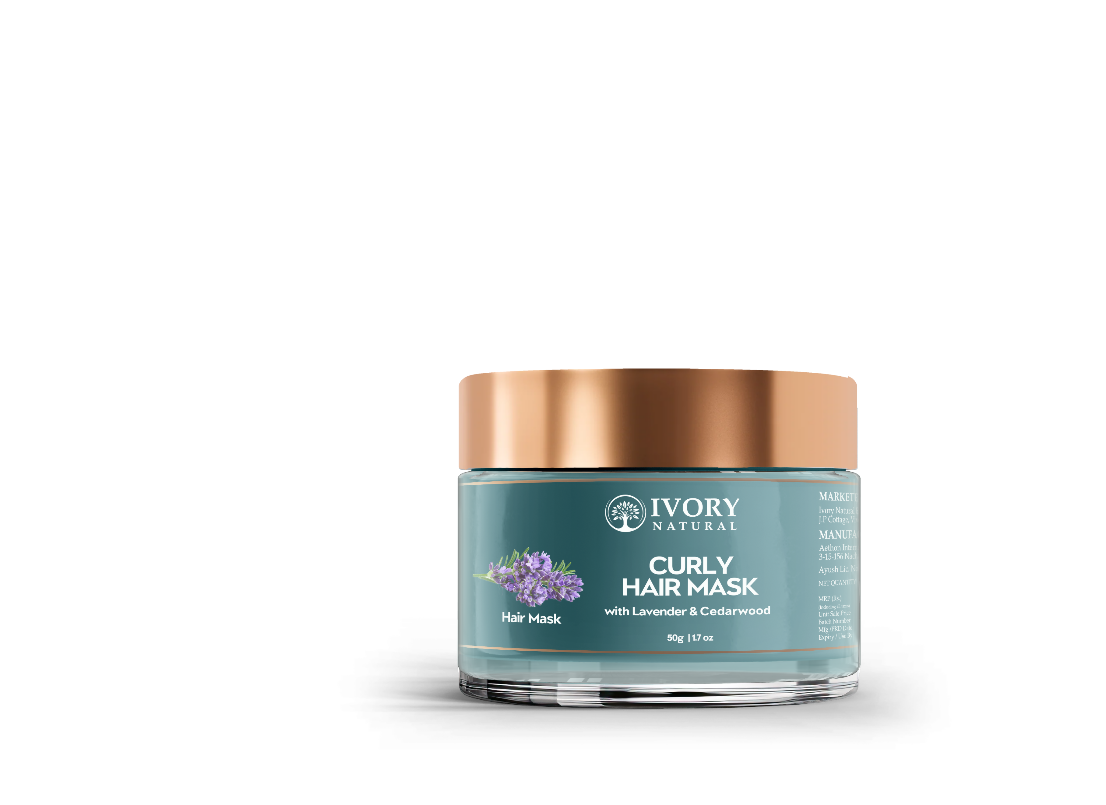Ivory Natural Curly Hair Mask - Natural Smooth Even Curls For Both Men & Women