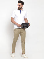Jainish Men Beige Slim Fit Formal Trousers ( FGP 253Beigexxx ) - Distacart