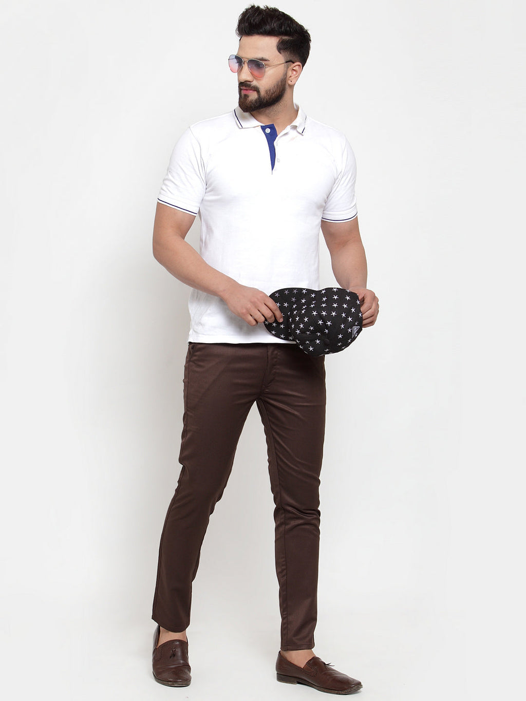 Jainish Men's Brown Solid Formal Trousers ( FGP 253Coffee ) - Distacart