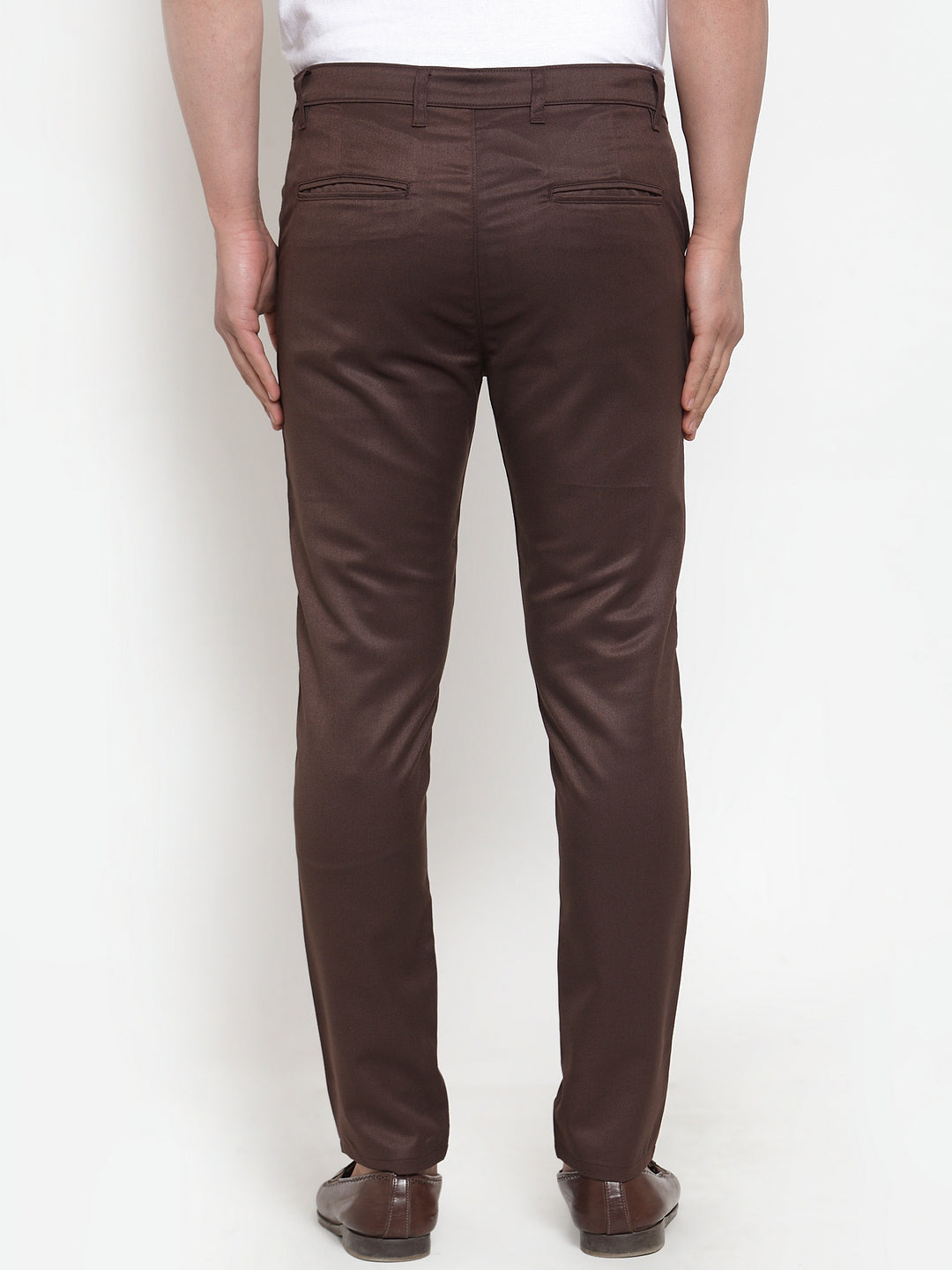 Jainish Men's Brown Solid Formal Trousers ( FGP 253Coffee ) - Distacart