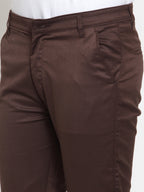 Jainish Men's Brown Solid Formal Trousers ( FGP 253Coffee ) - Distacart