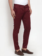 Jainish Men's Maroon Solid Formal Trousers ( FGP 253Maroon ) - Distacart