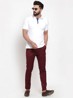Jainish Men's Maroon Solid Formal Trousers ( FGP 253Maroon ) - Distacart