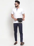 Jainish Men's Navy Solid Formal Trousers ( FGP 253Navy ) - Distacart