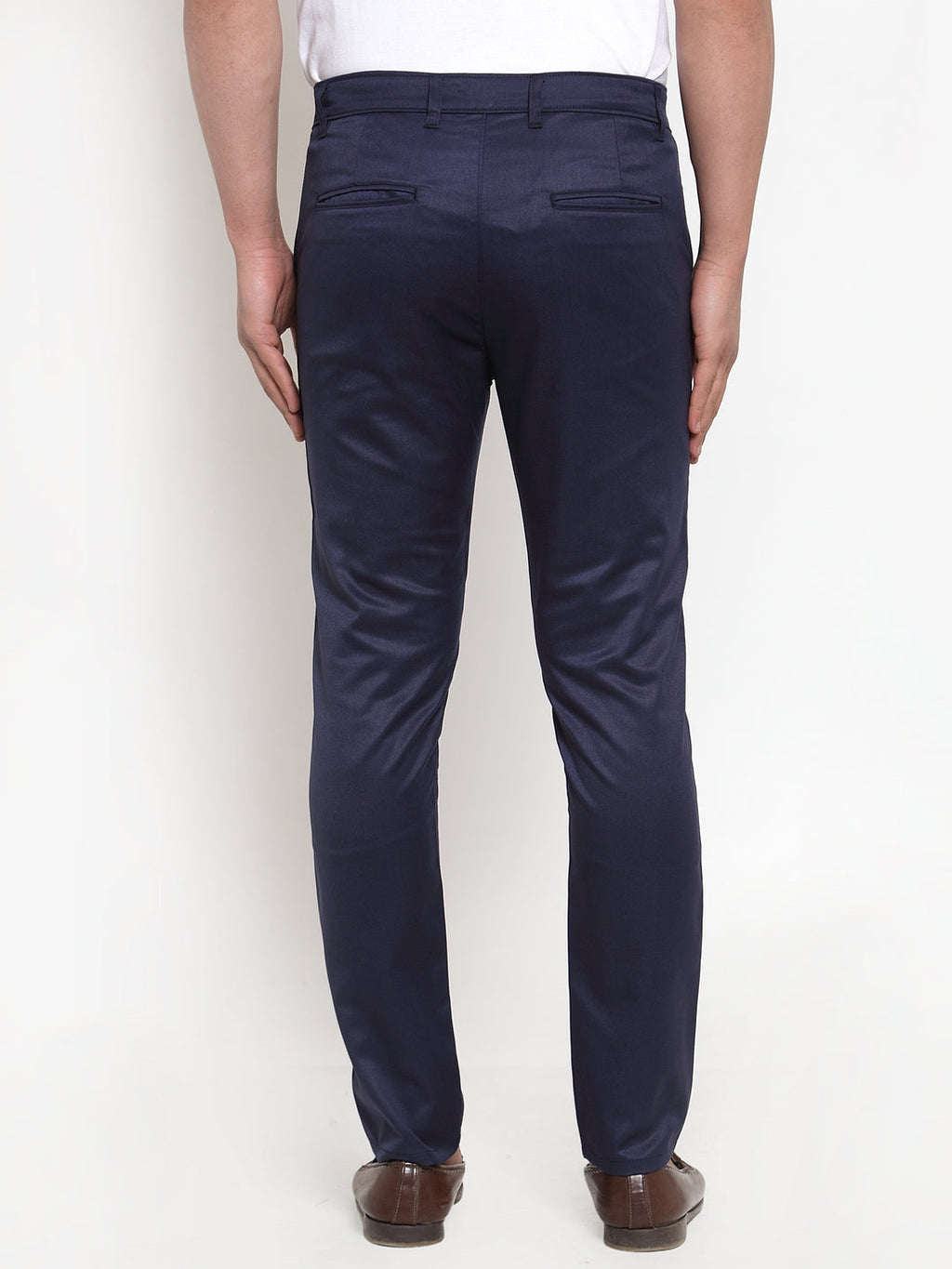 Jainish Men's Navy Solid Formal Trousers ( FGP 253Navy ) - Distacart