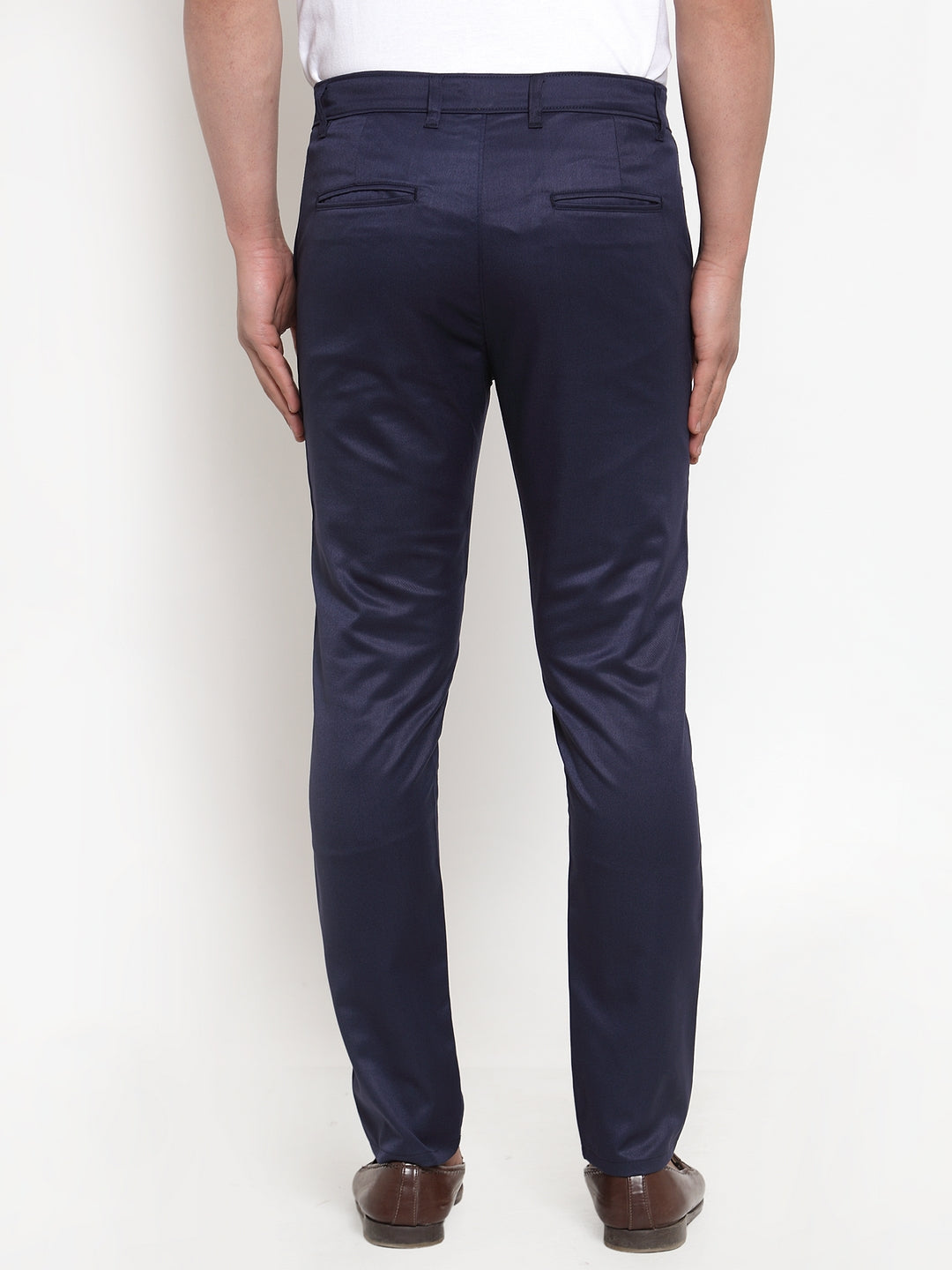 Jainish Men's Navy Solid Formal Trousers ( FGP 253Navy ) - Distacart