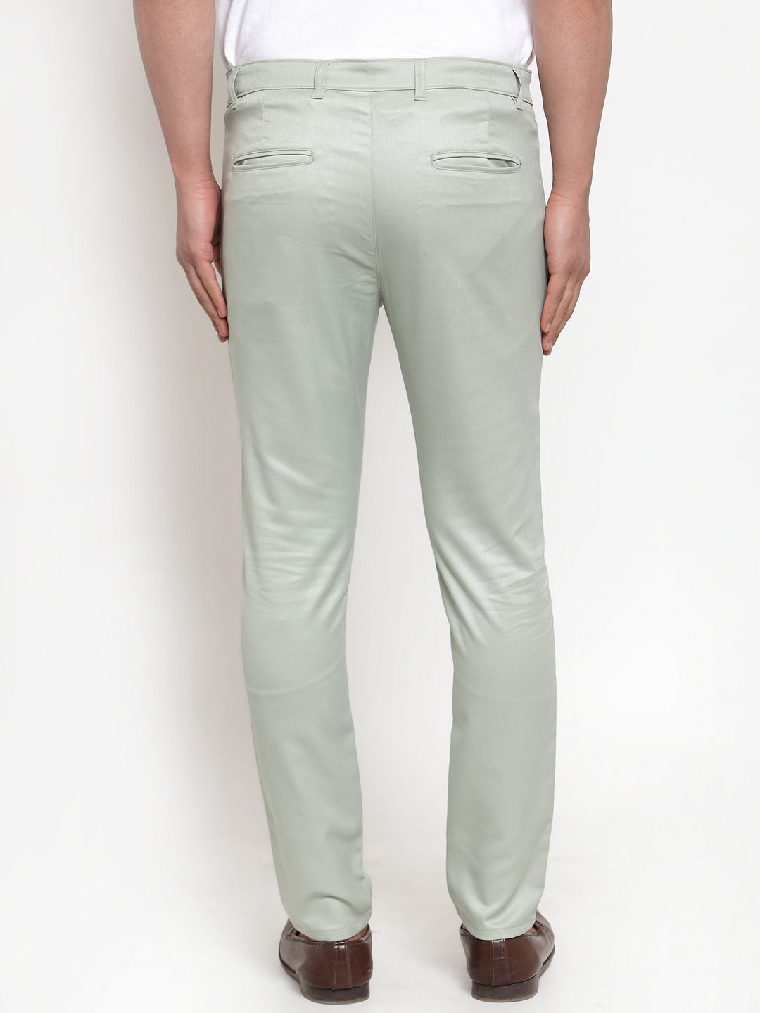 Jainish Men's Green Solid Formal Trousers ( FGP 253Pista ) - Distacart