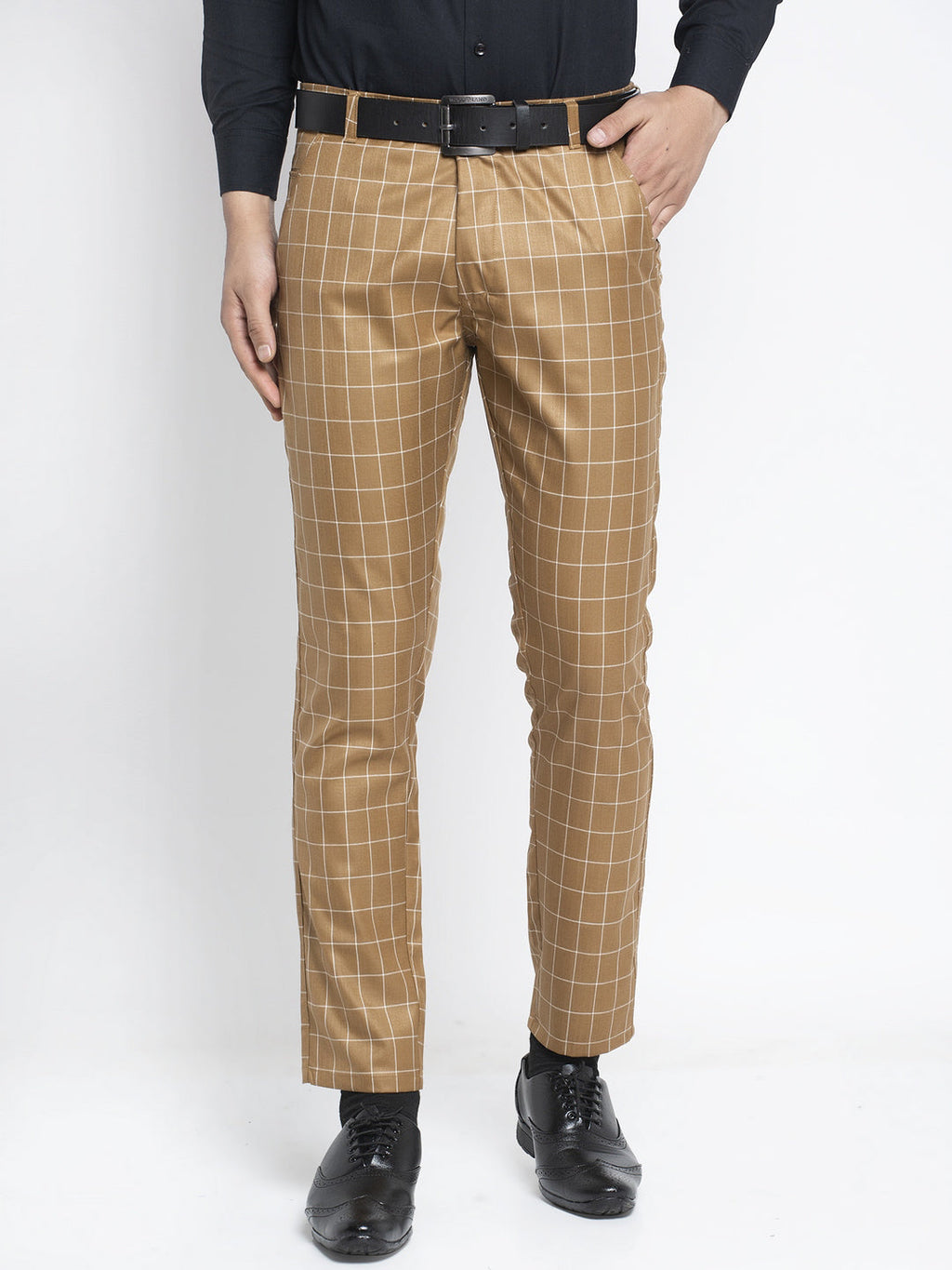 Jainish Men's Brown Formal Trousers ( FGP 260Brown ) - Distacart