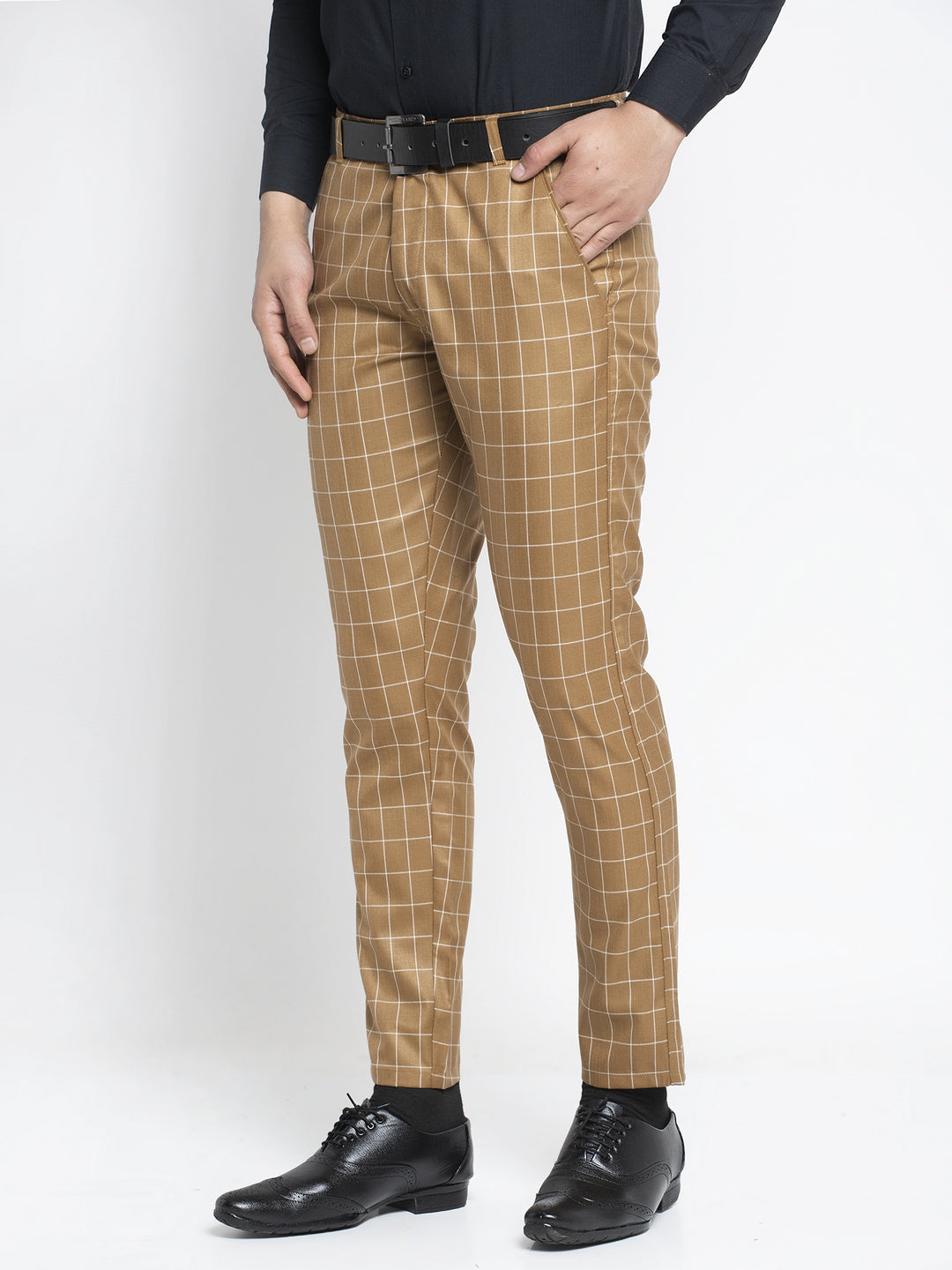 Jainish Men's Brown Formal Trousers ( FGP 260Brown ) - Distacart