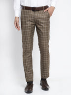 Jainish Men's Brown Formal Trousers ( FGP 260Coffee ) - Distacart