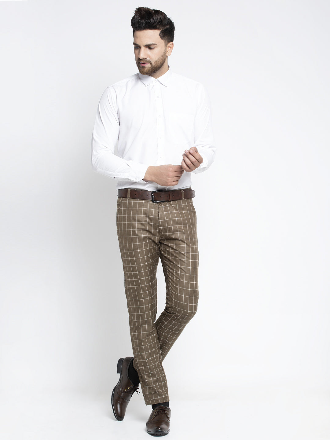 Jainish Men's Brown Formal Trousers ( FGP 260Coffee ) - Distacart