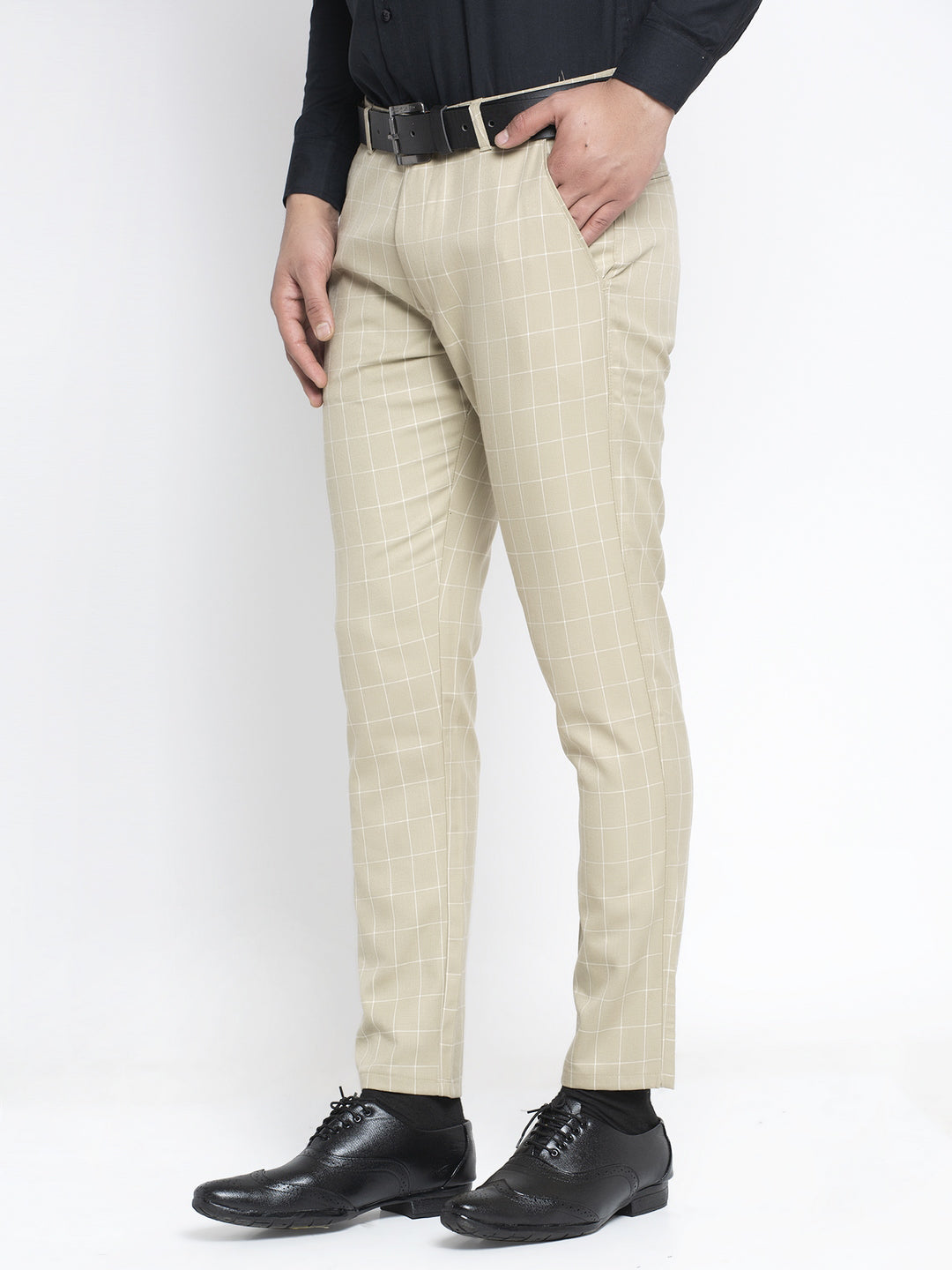 Jainish Men's Cream Formal Trousers ( FGP 260Cream ) - Distacart