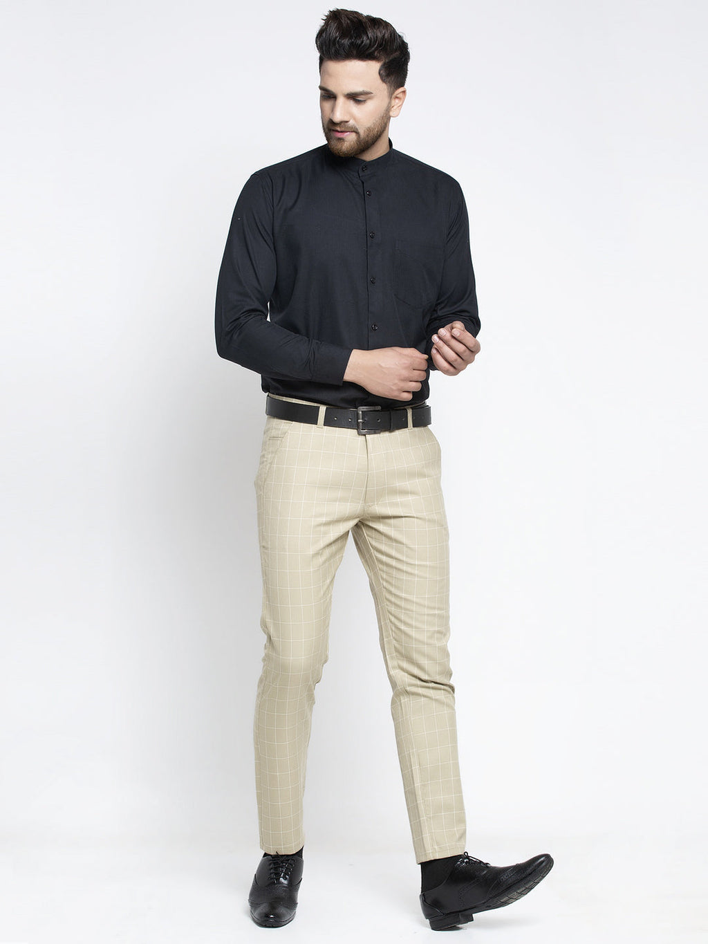 Jainish Men's Cream Formal Trousers ( FGP 260Cream ) - Distacart