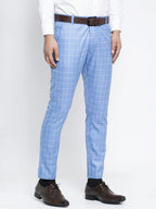 Jainish Men's Blue Formal Trousers ( FGP 260Light-Blue ) - Distacart
