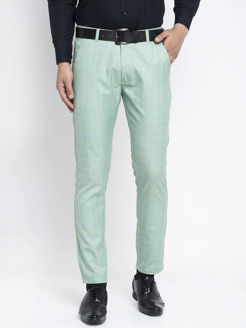 Jainish Men's Green Formal Trousers ( FGP 260Sea-Green ) - Distacart