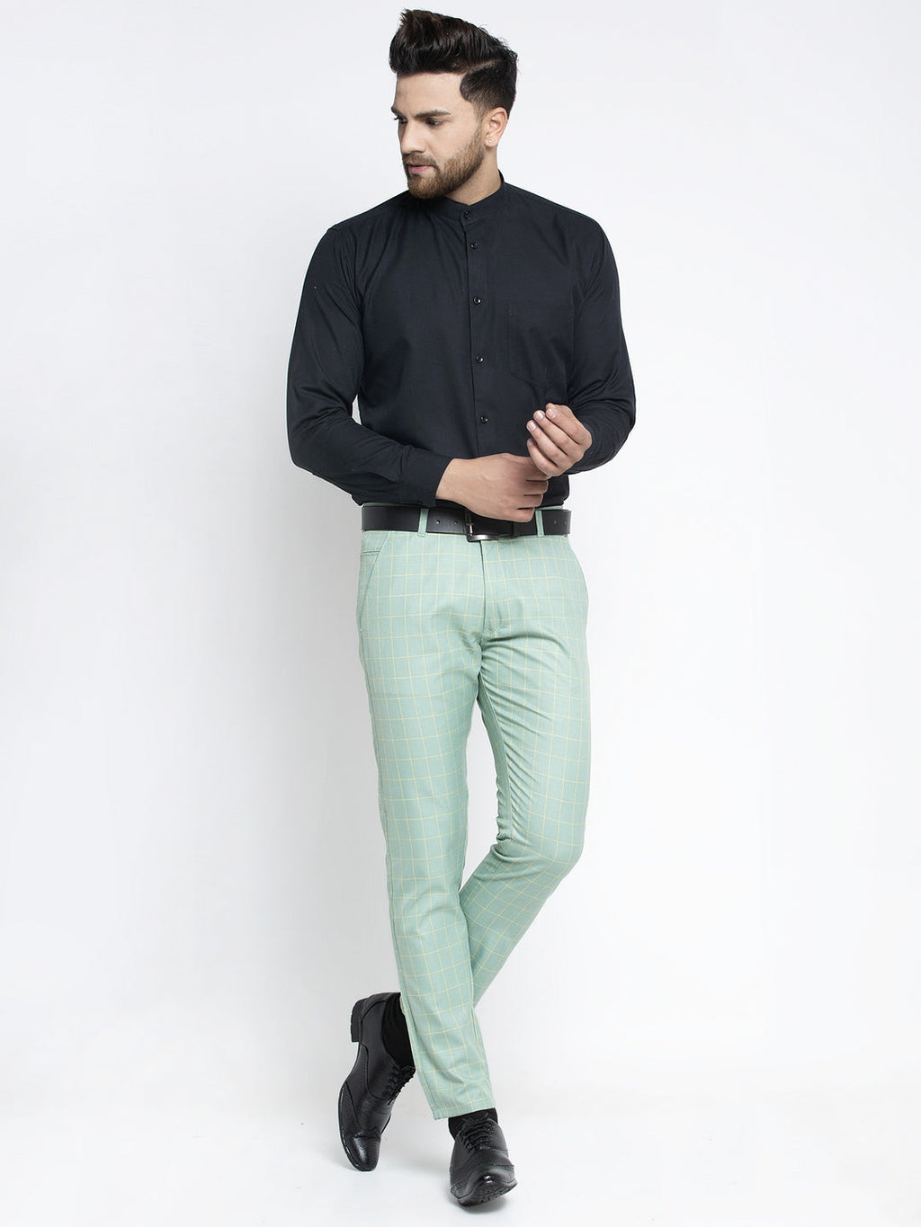 Jainish Men's Green Formal Trousers ( FGP 260Sea-Green ) - Distacart