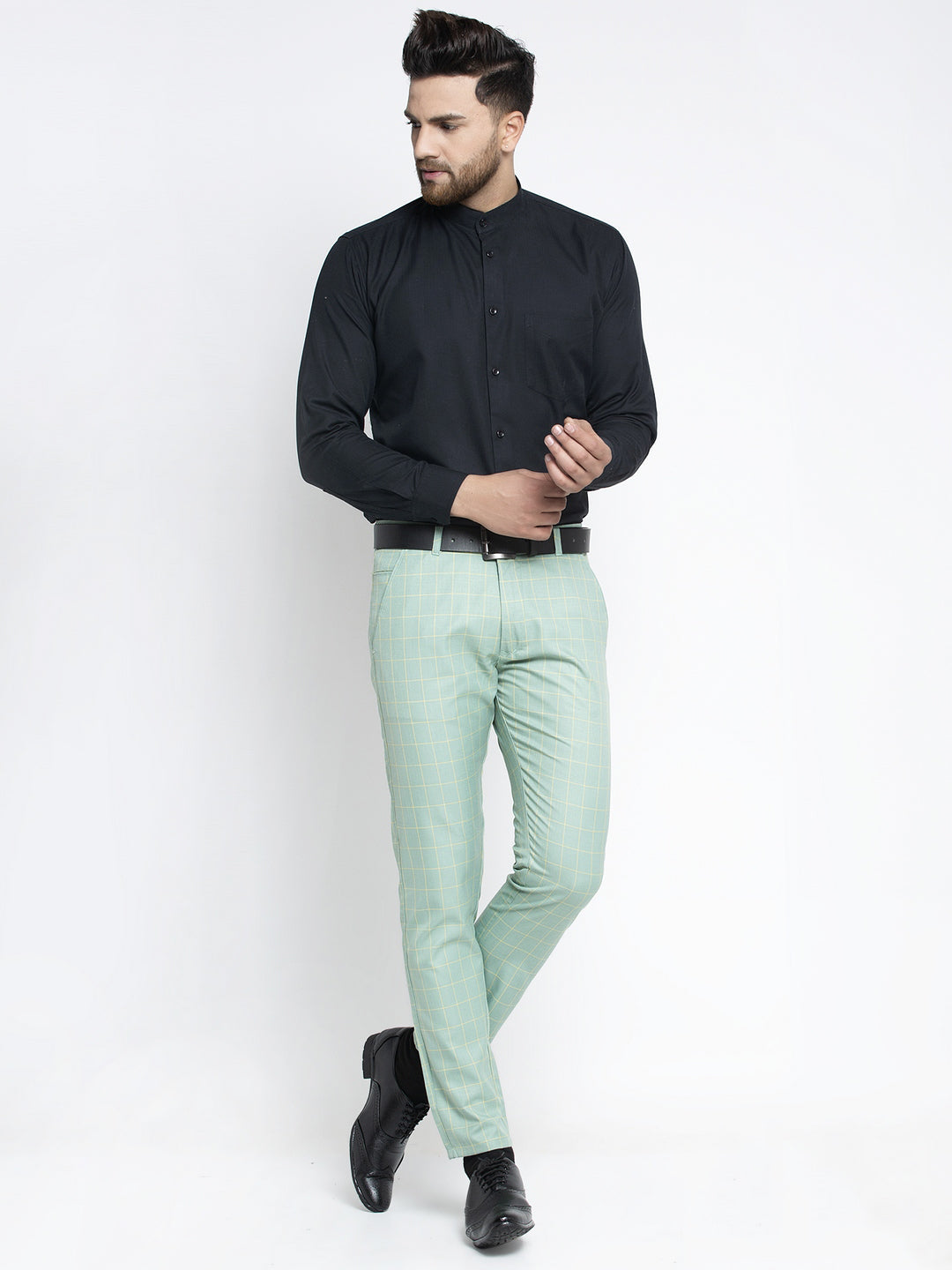 Jainish Men's Green Formal Trousers ( FGP 260Sea-Green ) - Distacart