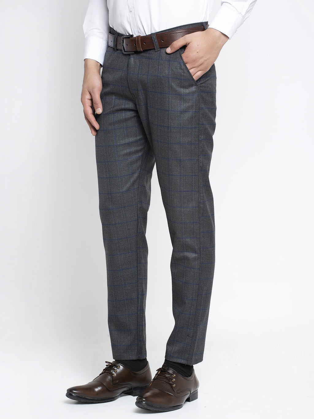 Jainish Men's Black Formal Trousers ( FGP 261Black ) - Distacart