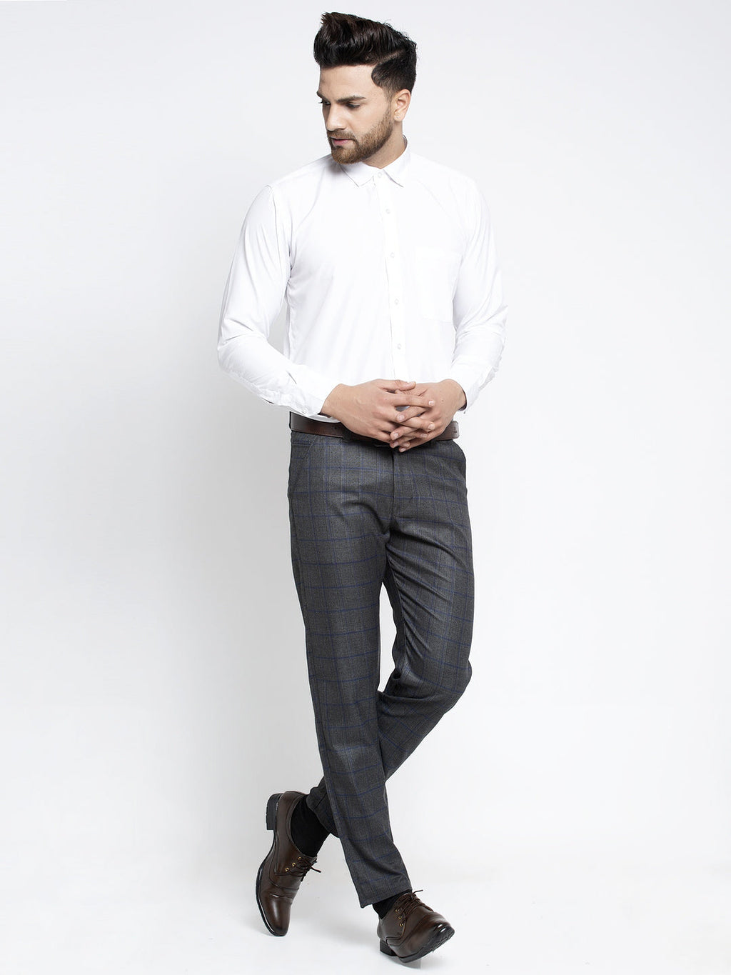 Jainish Men's Black Formal Trousers ( FGP 261Black ) - Distacart