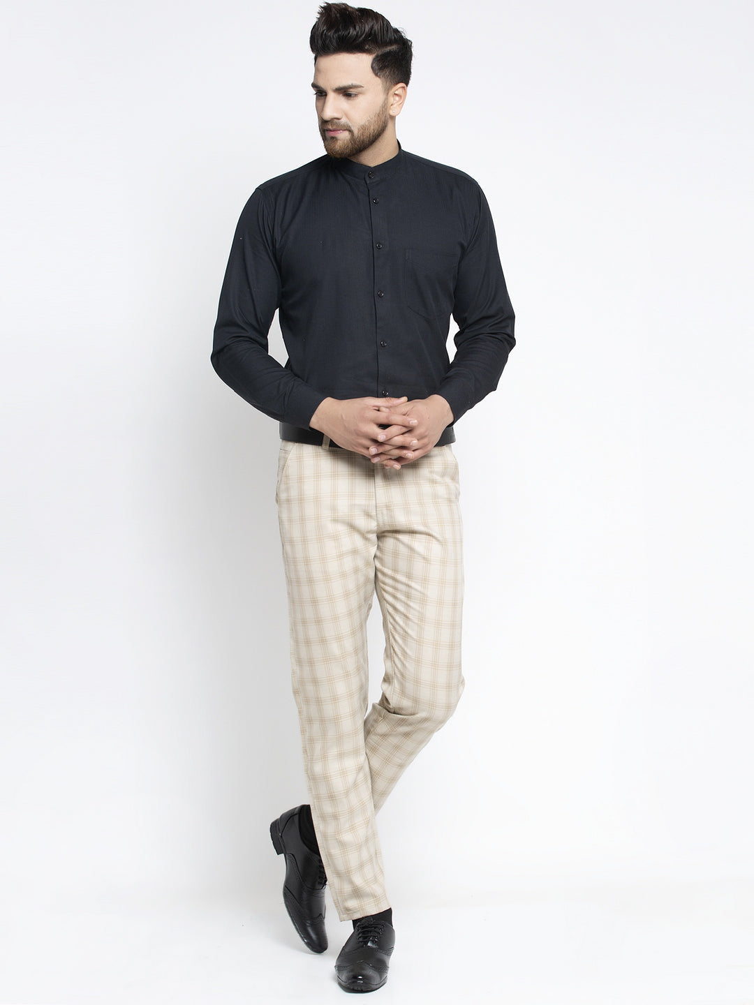 Jainish Men's Cream Formal Trousers ( FGP 261Cream ) - Distacart