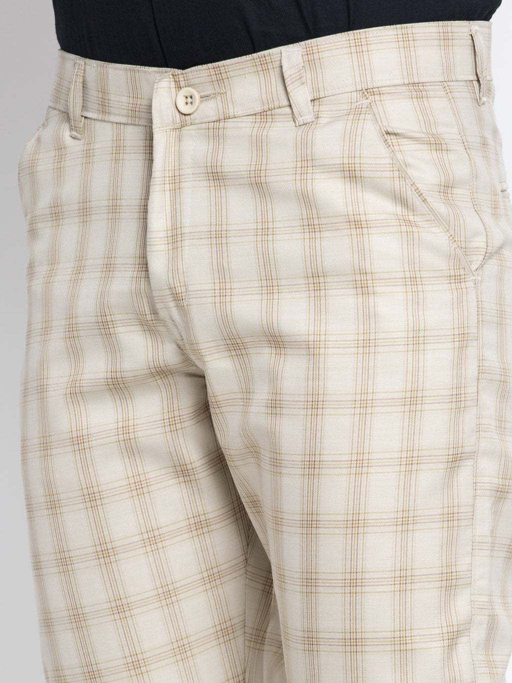 Jainish Men's Cream Formal Trousers ( FGP 261Cream ) - Distacart