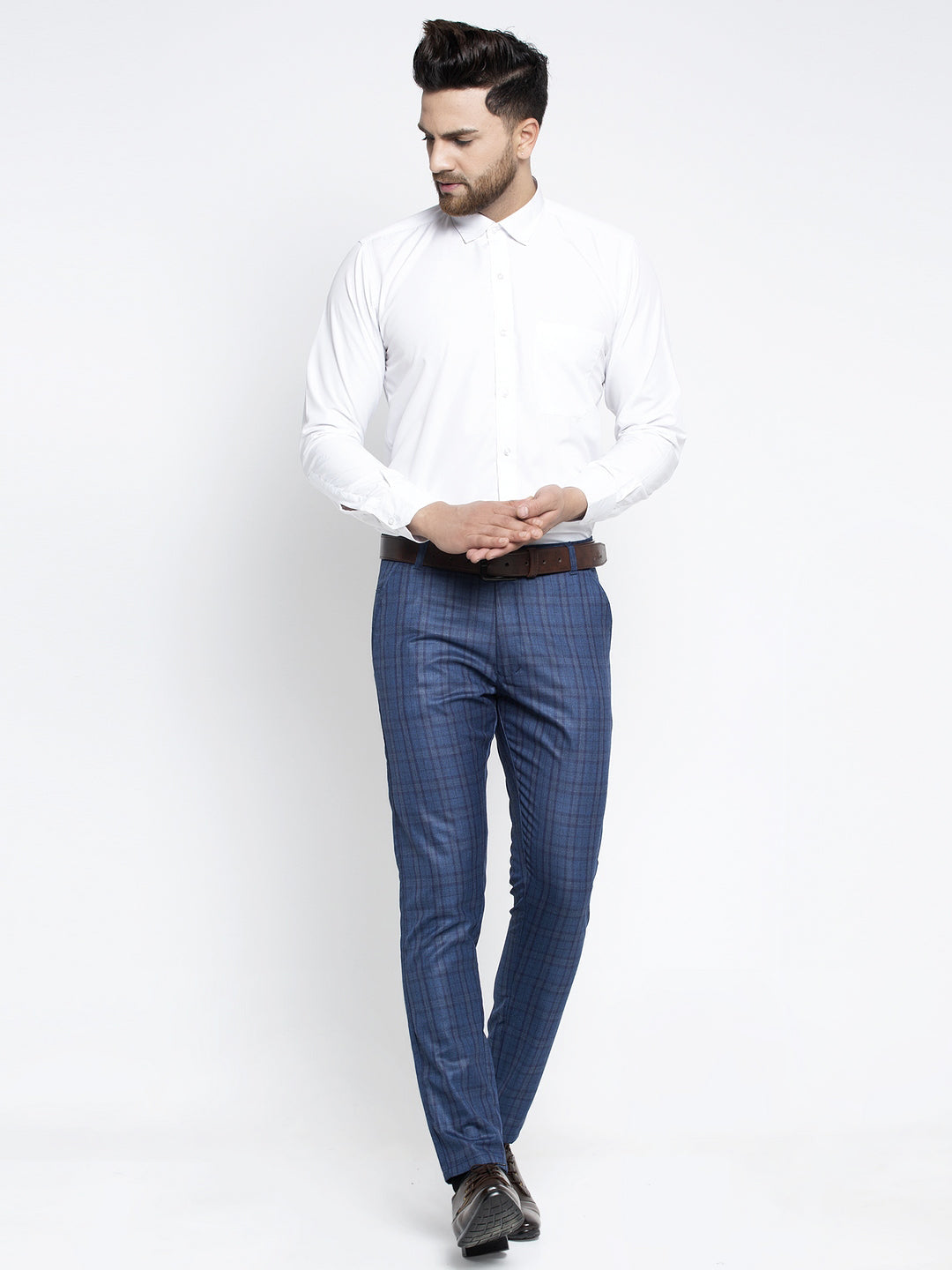 Jainish Men's Navy Formal Trousers ( FGP 261Navy ) - Distacart