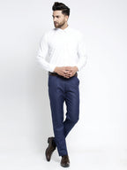 Jainish Men's Blue Formal Trousers ( FGP 262Blue ) - Distacart