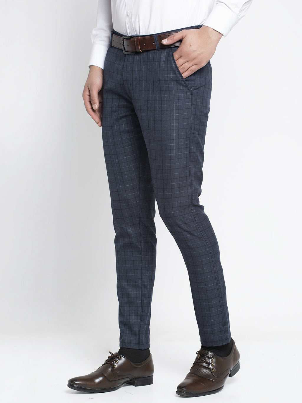 Jainish Men's Black Formal Trousers ( FGP 263Charcoal ) - Distacart