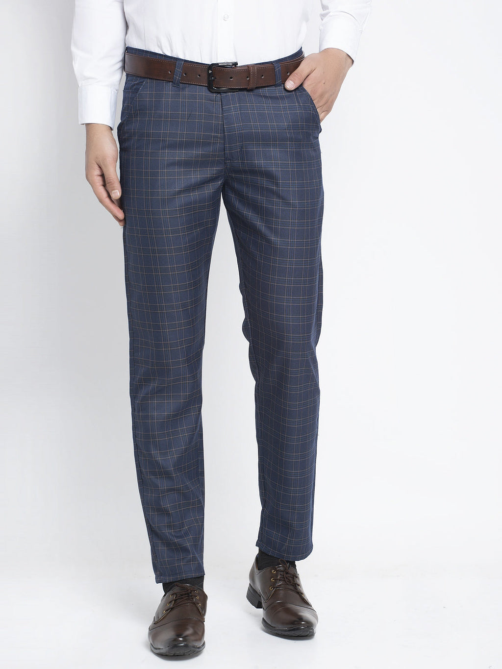Jainish Men's Navy Formal Trousers ( FGP 264Navy ) - Distacart