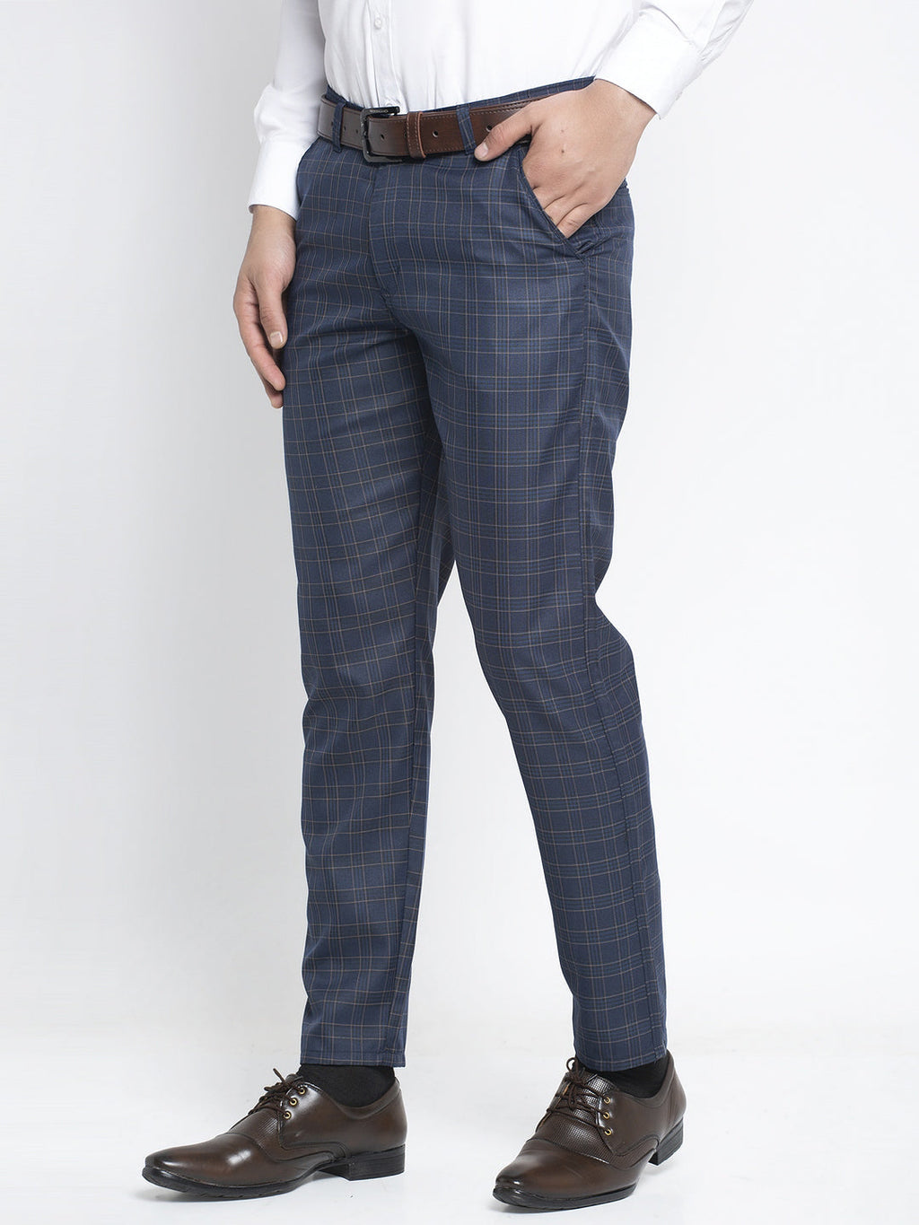 Jainish Men's Navy Formal Trousers ( FGP 264Navy ) - Distacart