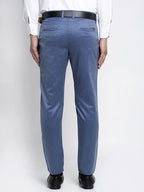 Jainish Men's Blue Cotton Solid Formal Trousers ( FGP 265Indigo ) - Distacart