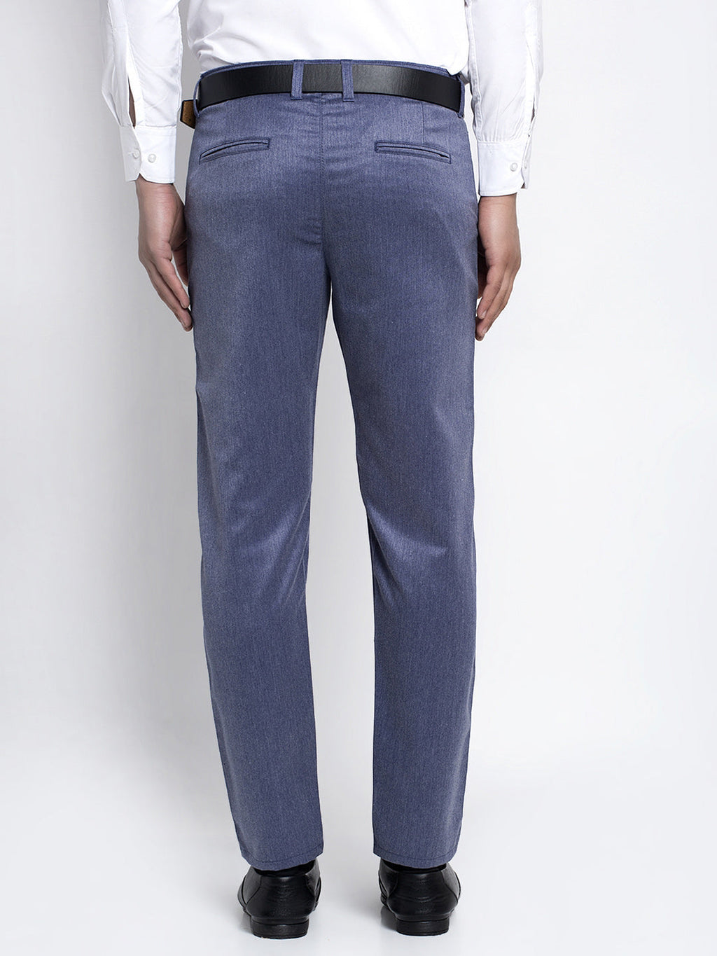 Jainish Men's Blue Cotton Solid Formal Trousers ( FGP 265Navy ) - Distacart