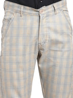 Jainish Men's Blue Cotton Checked Formal Trousers ( FGP 267Blue ) - Distacart