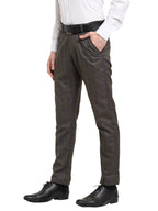 Jainish Men's Black Cotton Checked Formal Trousers ( FGP 267Charcoal ) - Distacart