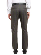 Jainish Men's Black Cotton Checked Formal Trousers ( FGP 267Charcoal ) - Distacart