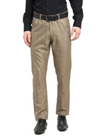 Jainish Men's Brown Cotton Checked Formal Trousers ( FGP 267Dark-Brown ) - Distacart