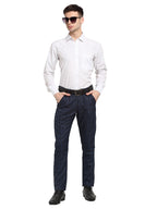 Jainish Men's Navy Blue Cotton Checked Formal Trousers ( FGP 267Navy ) - Distacart