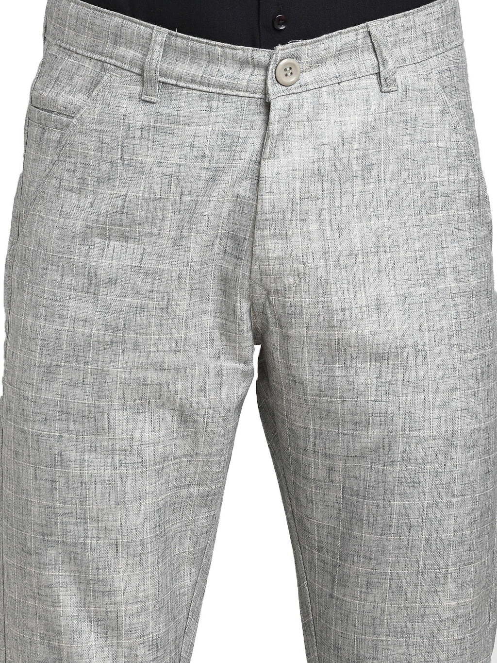Jainish Men's Grey Cotton Solid Formal Trousers ( FGP 268Grey ) - Distacart
