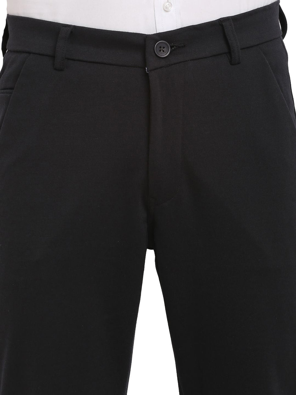 Jainish Men's Black 4-Way Lycra Tapered Fit Trousers ( FGP 269Black ) - Distacart