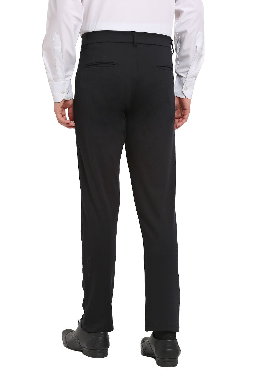 Jainish Men's Black 4-Way Lycra Tapered Fit Trousers ( FGP 269Black ) - Distacart