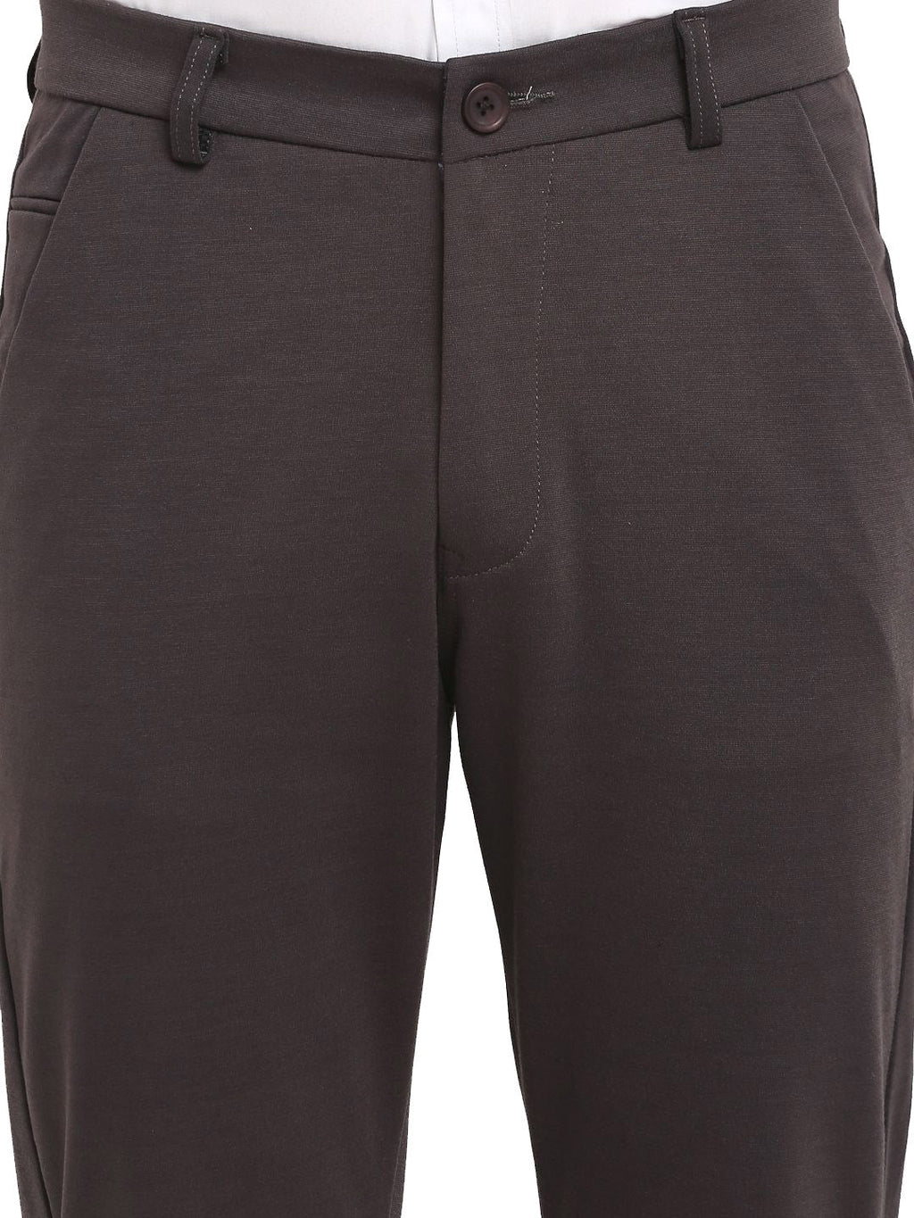 Jainish Men's Brown 4-Way Lycra Tapered Fit Trousers ( FGP 269Brown ) - Distacart