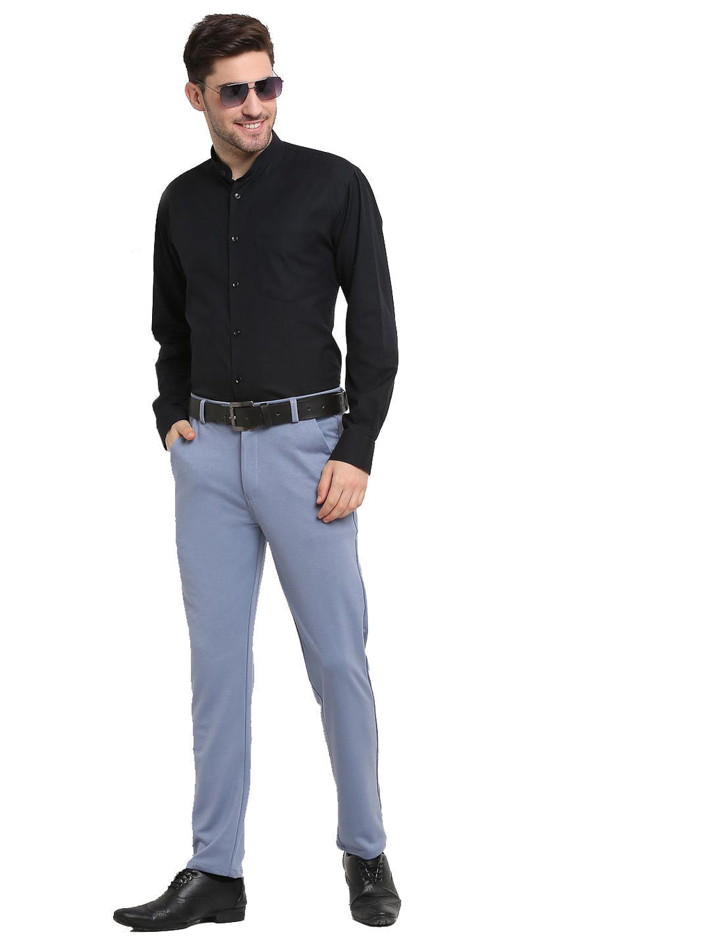 Jainish Men's Grey 4-Way Lycra Tapered Fit Trousers ( FGP 269Grey ) - Distacart