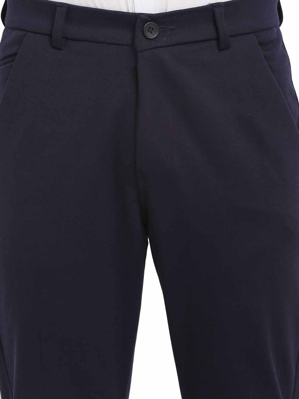 Jainish Men's Navy Blue 4-Way Lycra Tapered Fit Trousers ( FGP 269Navy ) - Distacart